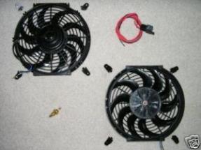 (2) 10" Electric Radiator Fans w/ Relay & Temperature Switch